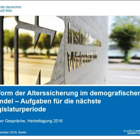 Reform der Alterssicherung - Präsentation